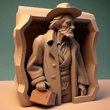 3D мадэль Джордж Калеб Бингхэм, американский художник (STL)